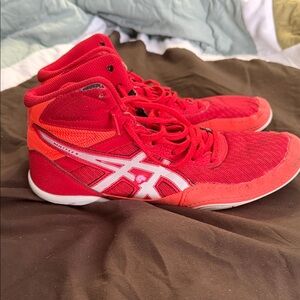 Asics Red Wrestling shoes